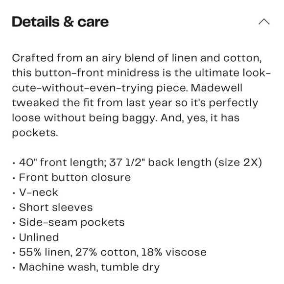 Madewell Alexandra Button Front Linen Blend Minidress - Picture 5 of 5